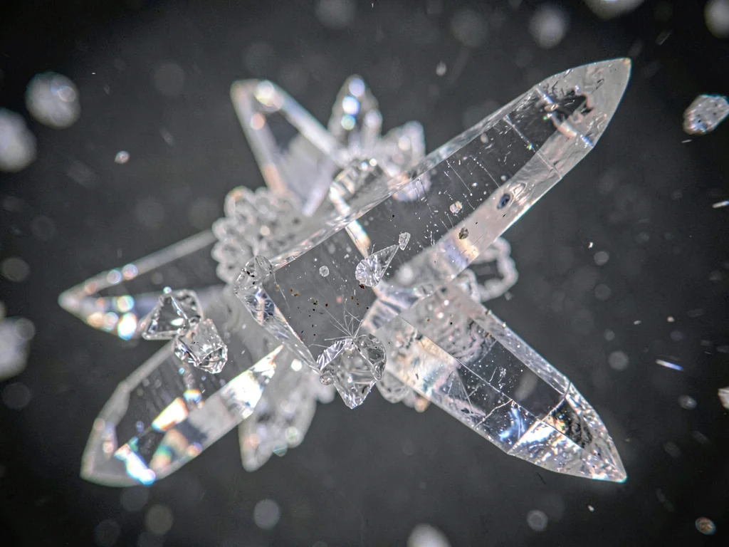 Time lapse single frame of crystal growth