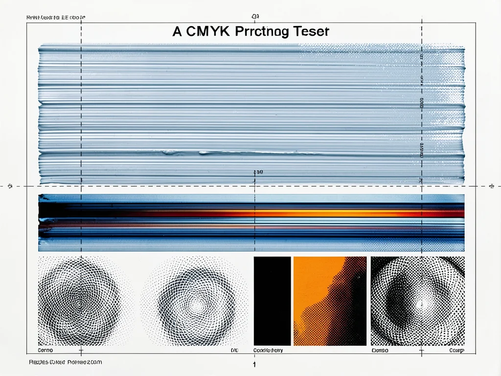 A printed sheet with roller marks — parallel streaks where the ink distribution 
