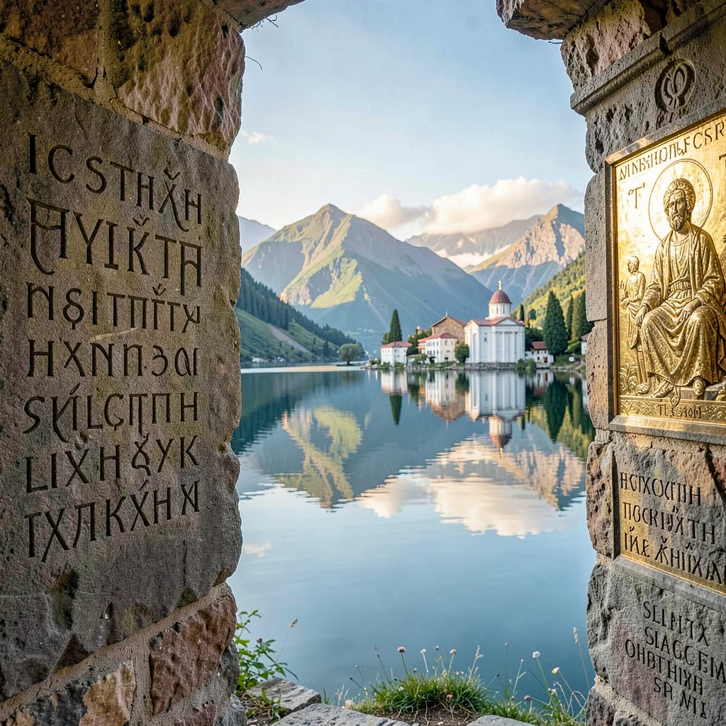 Glagolitic inscription on stone