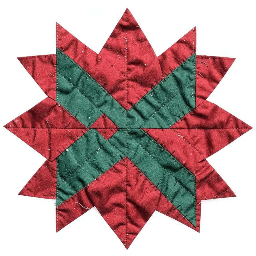 Sawtooth Star Christmas quilt