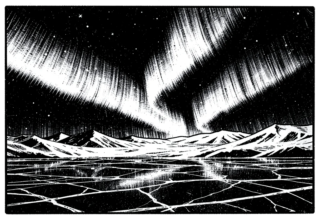 Aurora scratchboard