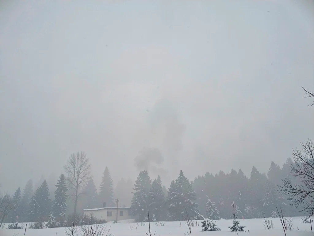 Winter smog from heating