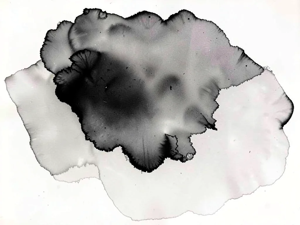 Ink edge diffusing into clear water