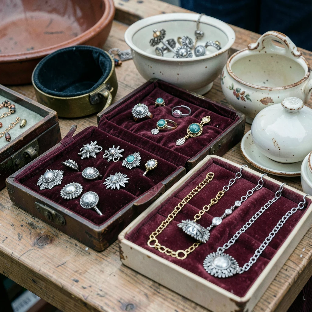Vintage Jewelry in Velvet Box