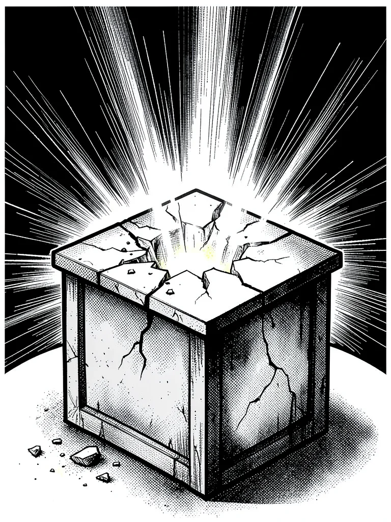 Democracy cracking ballot box