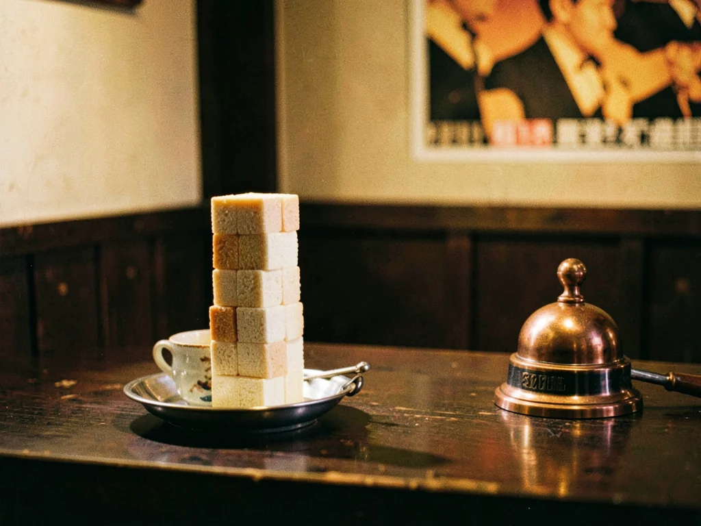 Sugar Cube Tower and Service Bell