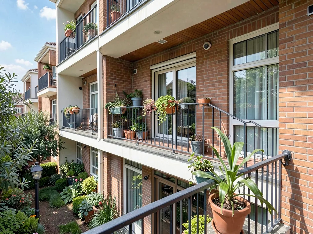 Residential balcony garden variation