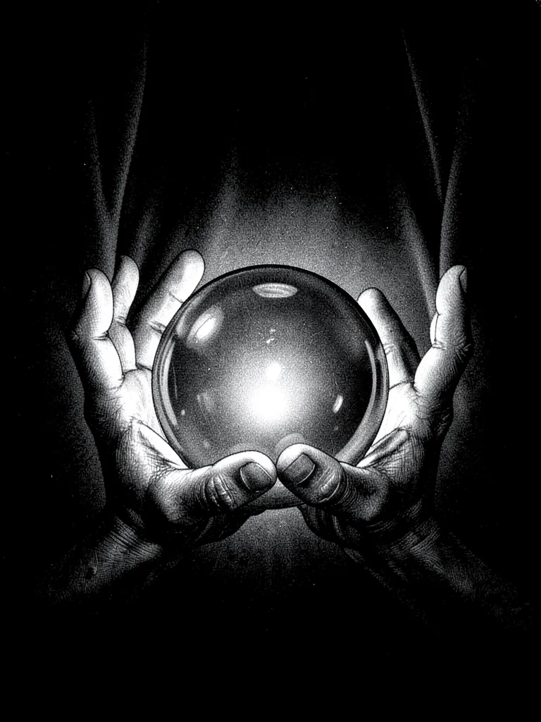 Hands holding glowing orb