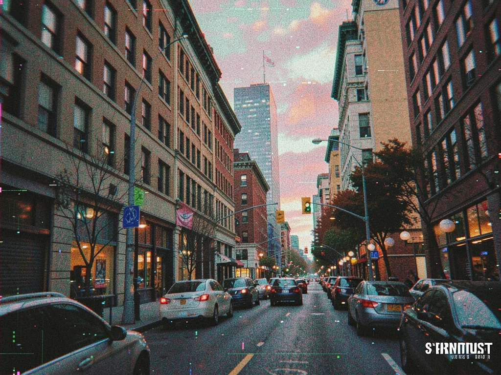 Urban glitch aesthetic
