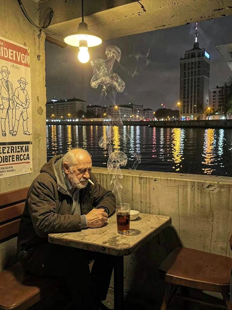 Old man in kafana corner