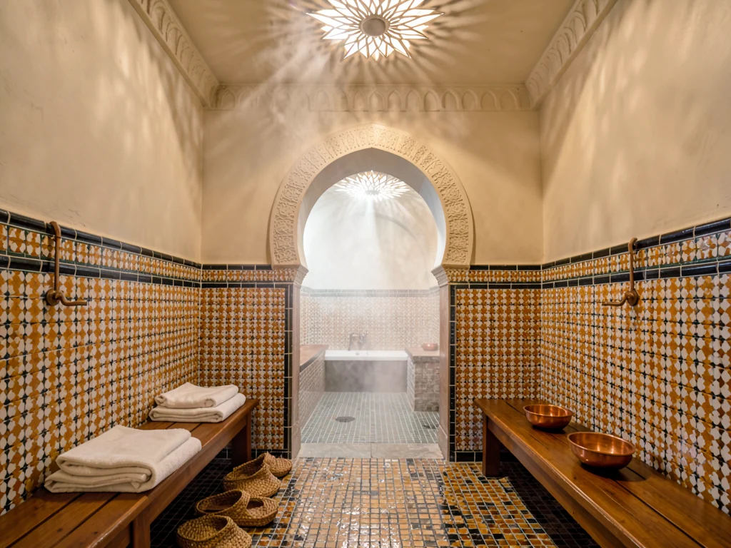 Hammam Anteroom Arch to Steam Room