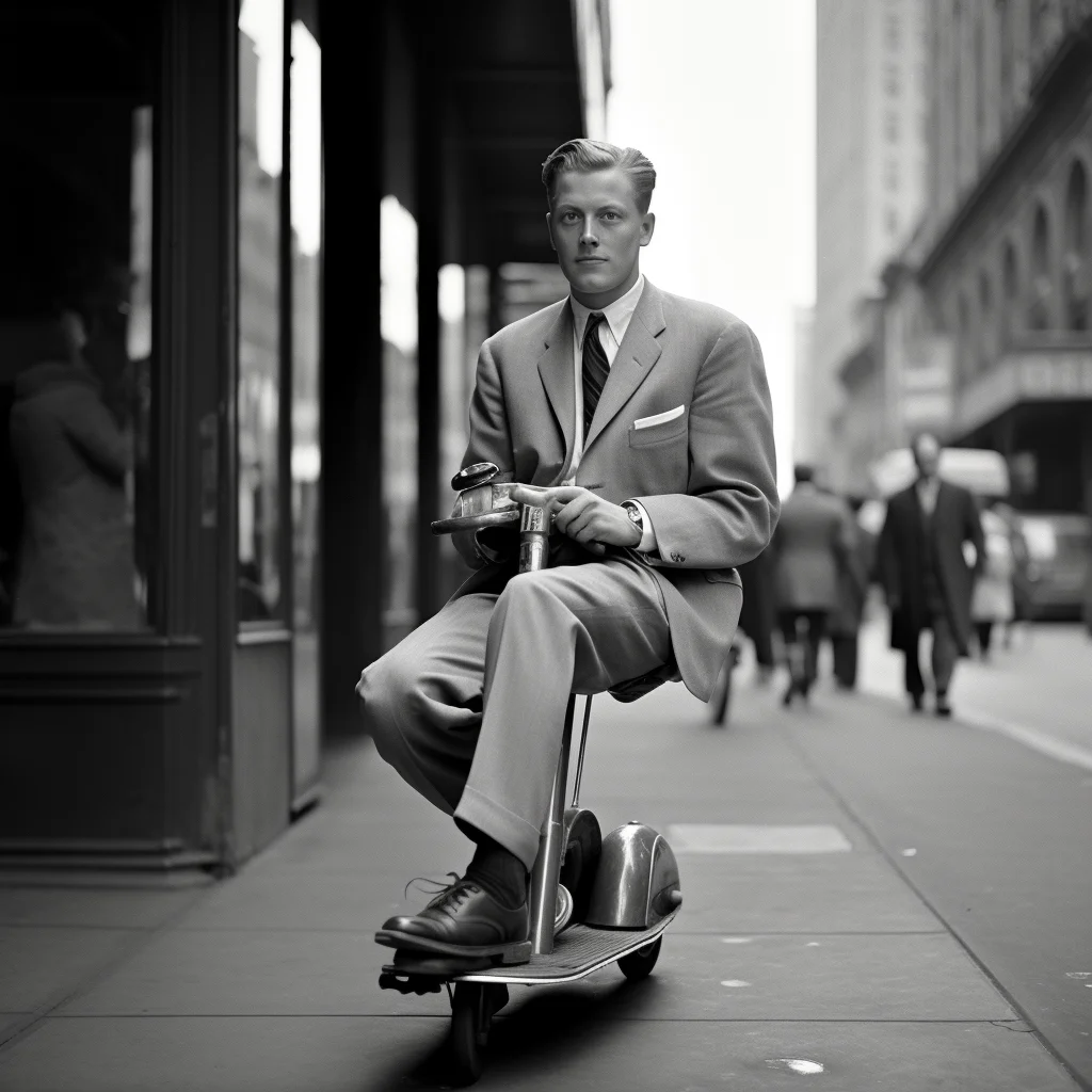 Street photo in the style of Vivian Maier The old-wor