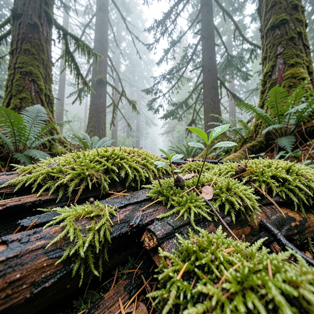 Nurse Log Moss Surface Detail