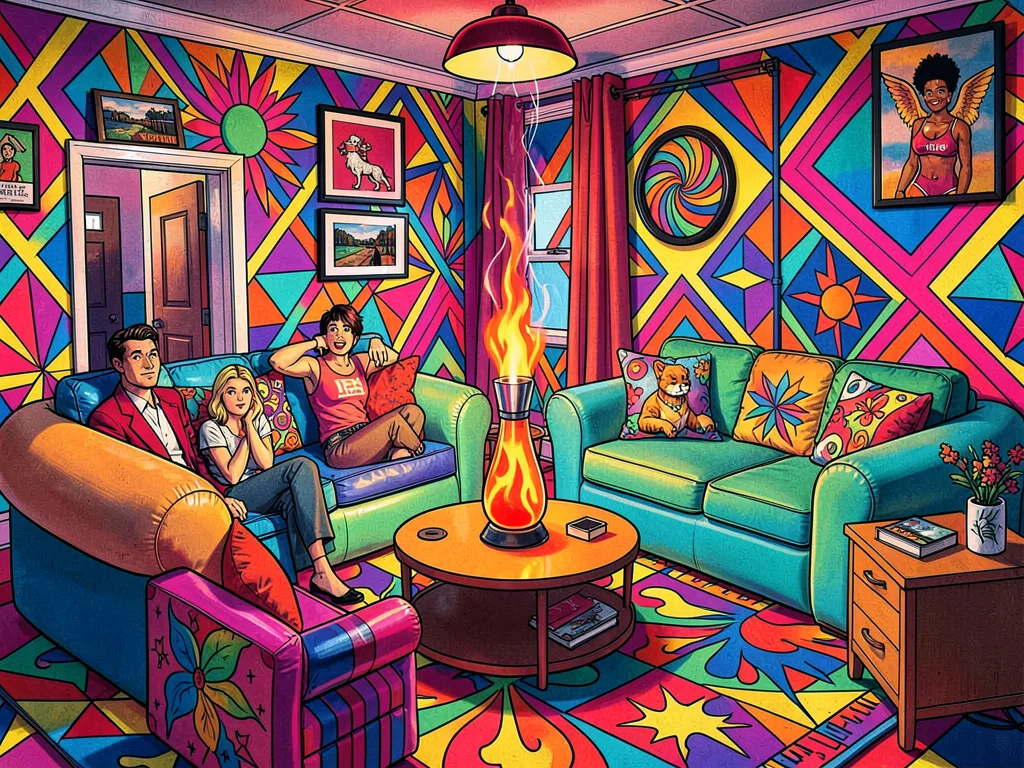 Mod sixties psychedelic living room