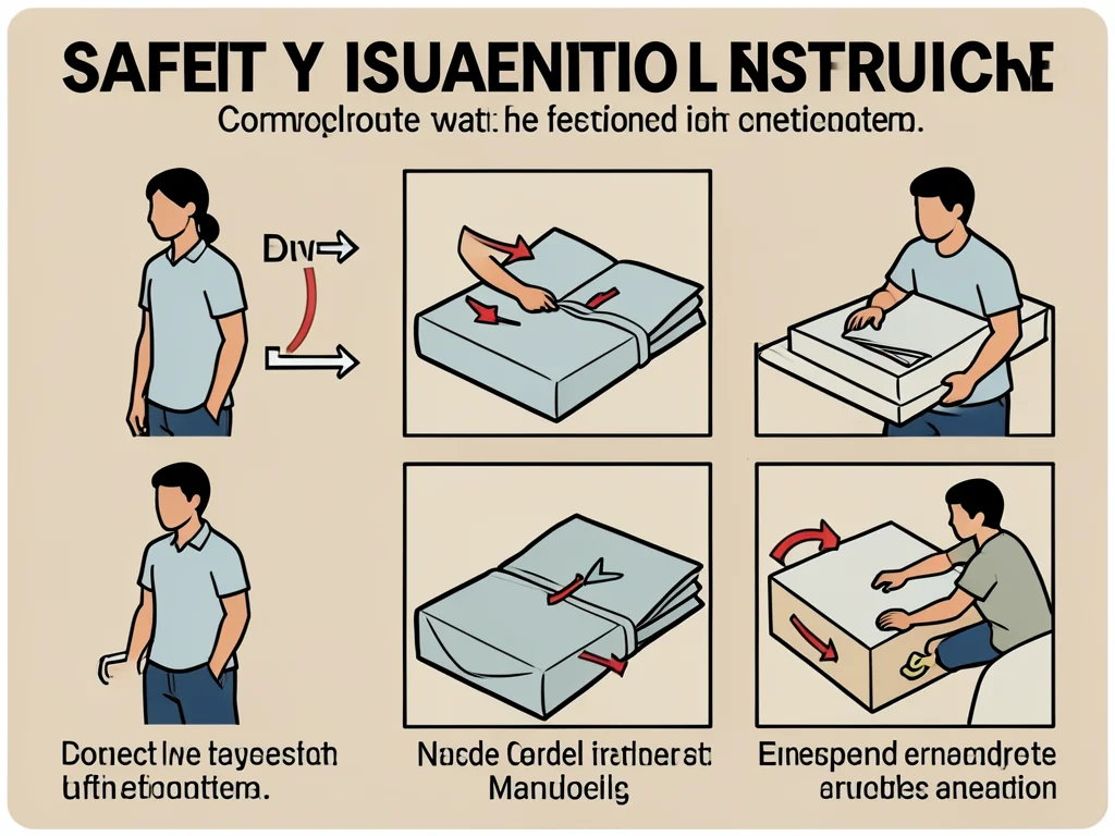 An instructional diagram for the correct way to fold a fitted sheet with four se