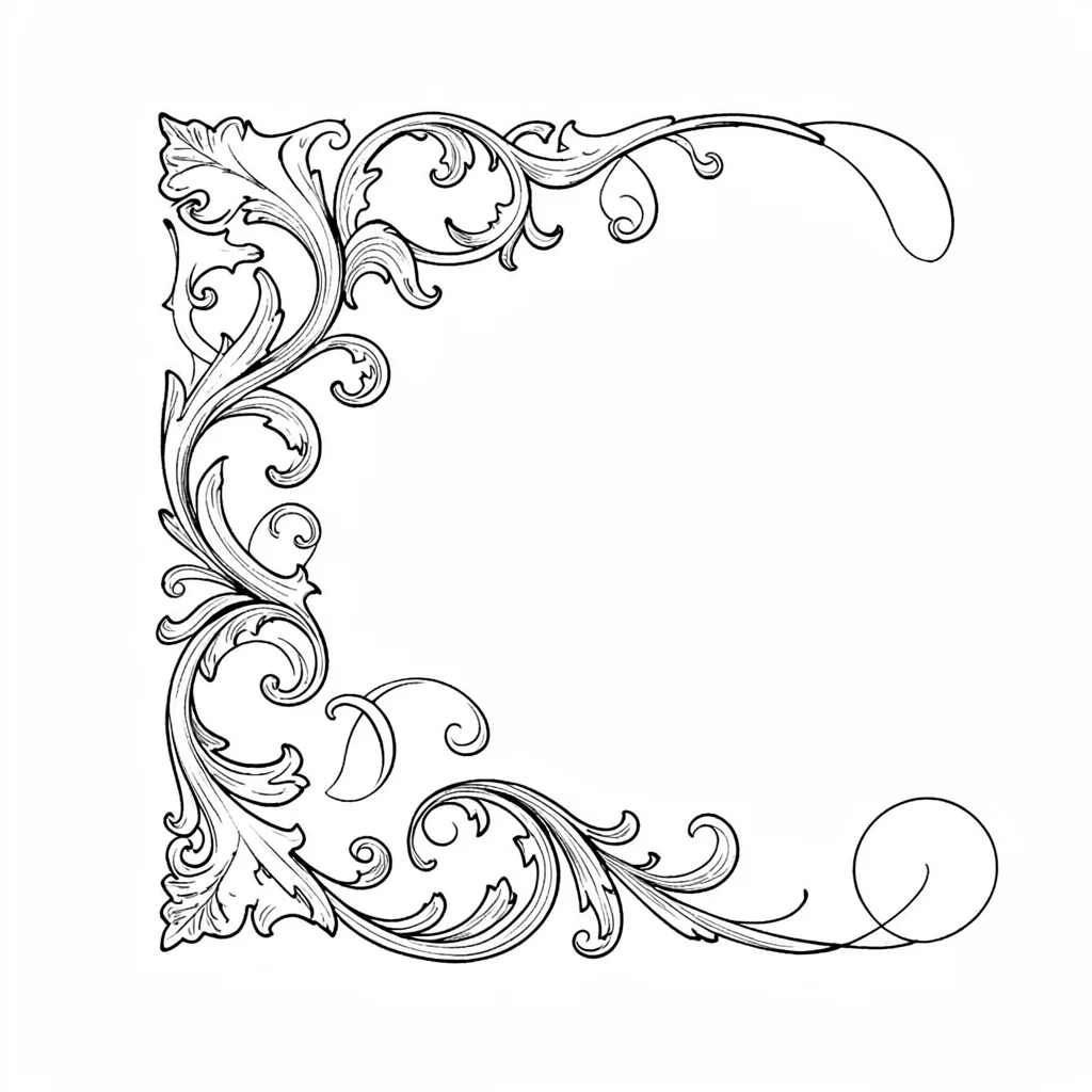 Corner ornament flourished