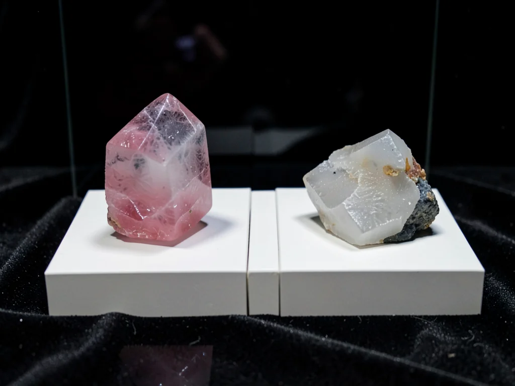 Rose Quartz Polished Raw Comparison Museum