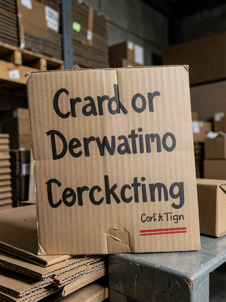Cardboard protest sign, political corrugation, democratic packaging