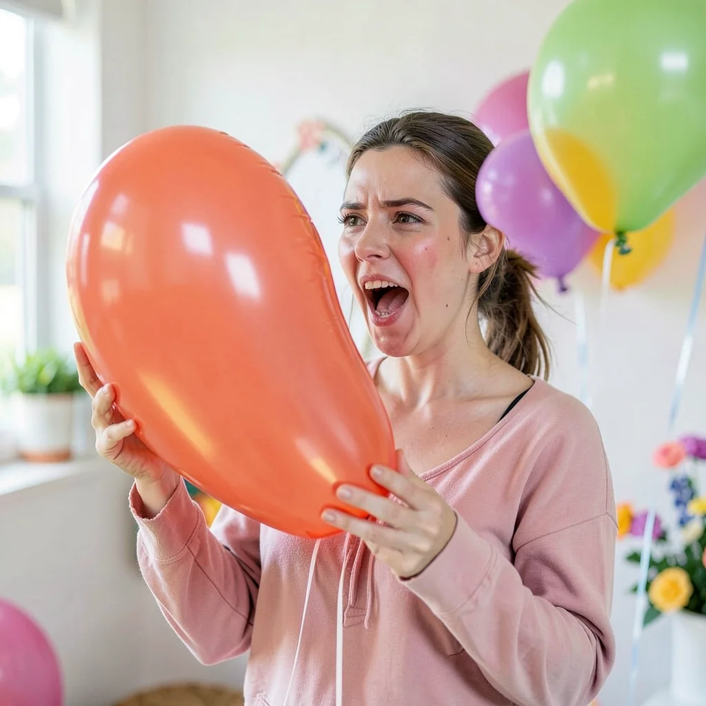 Popping balloon moment