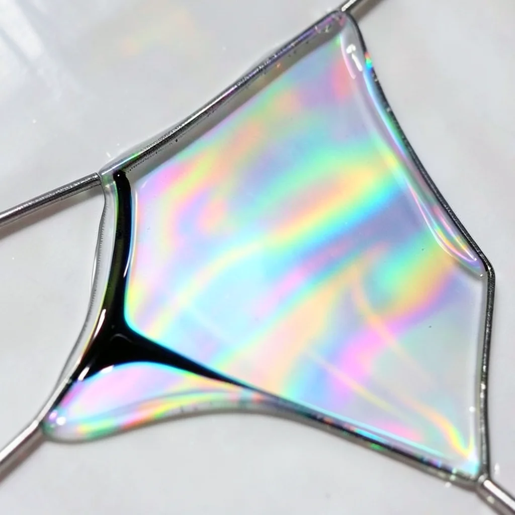 Soap film edge detail at Plateau border, thicker liquid rim where film meets wir
