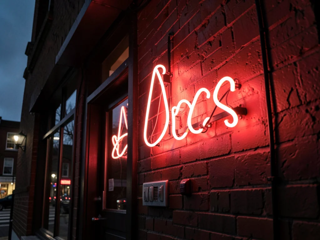 Bar exterior neon