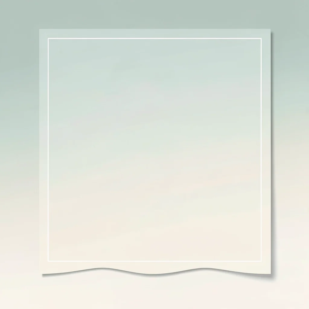 quotecard with a soft sage-to-cream gradient and a thin breath-wave underline, b
