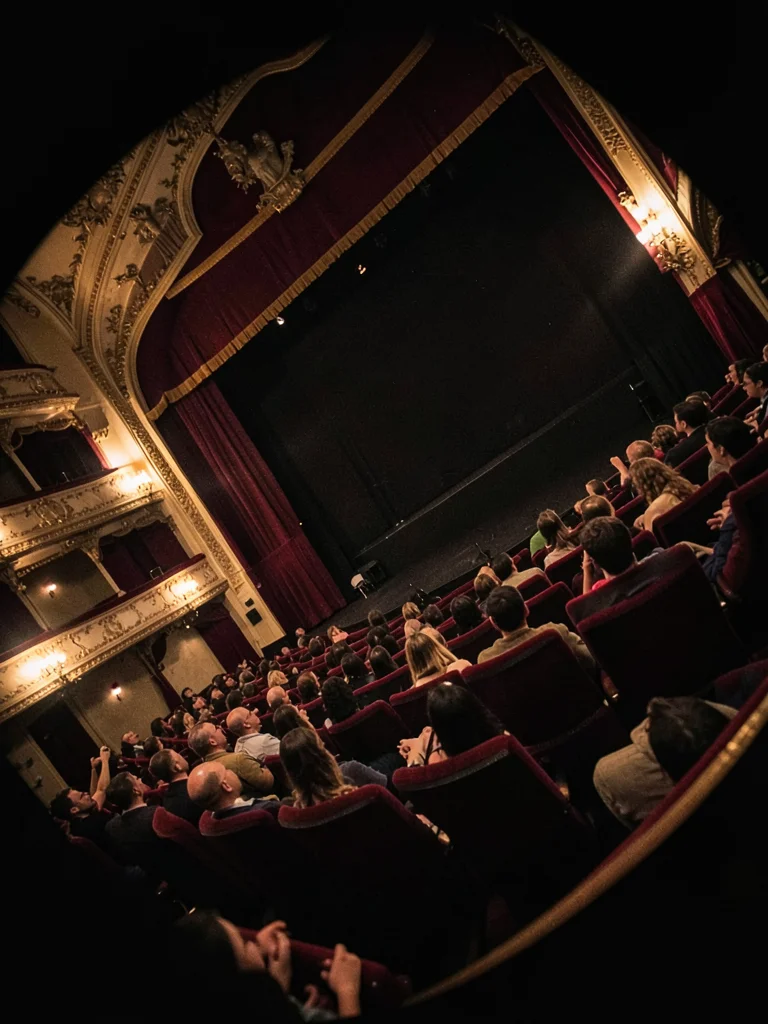 Theater balcony view tilted