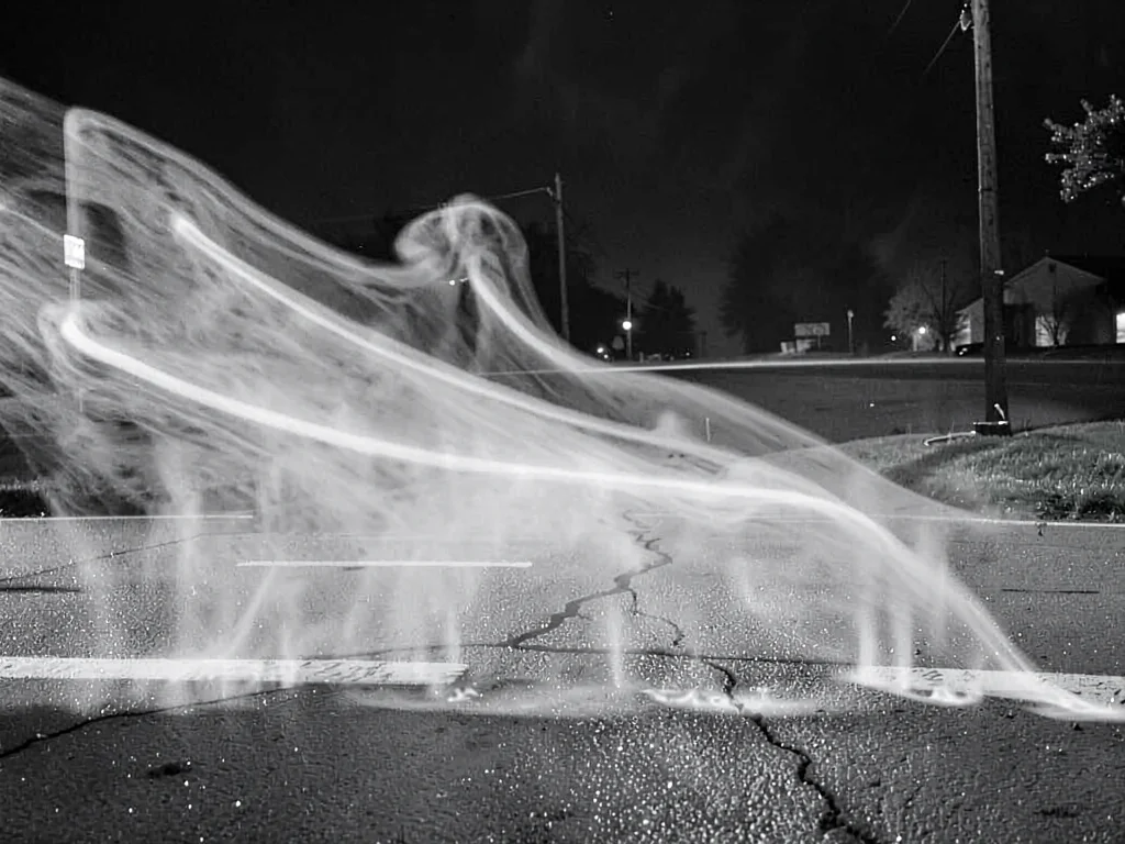 Heat waves rising from pavement showing organized convection