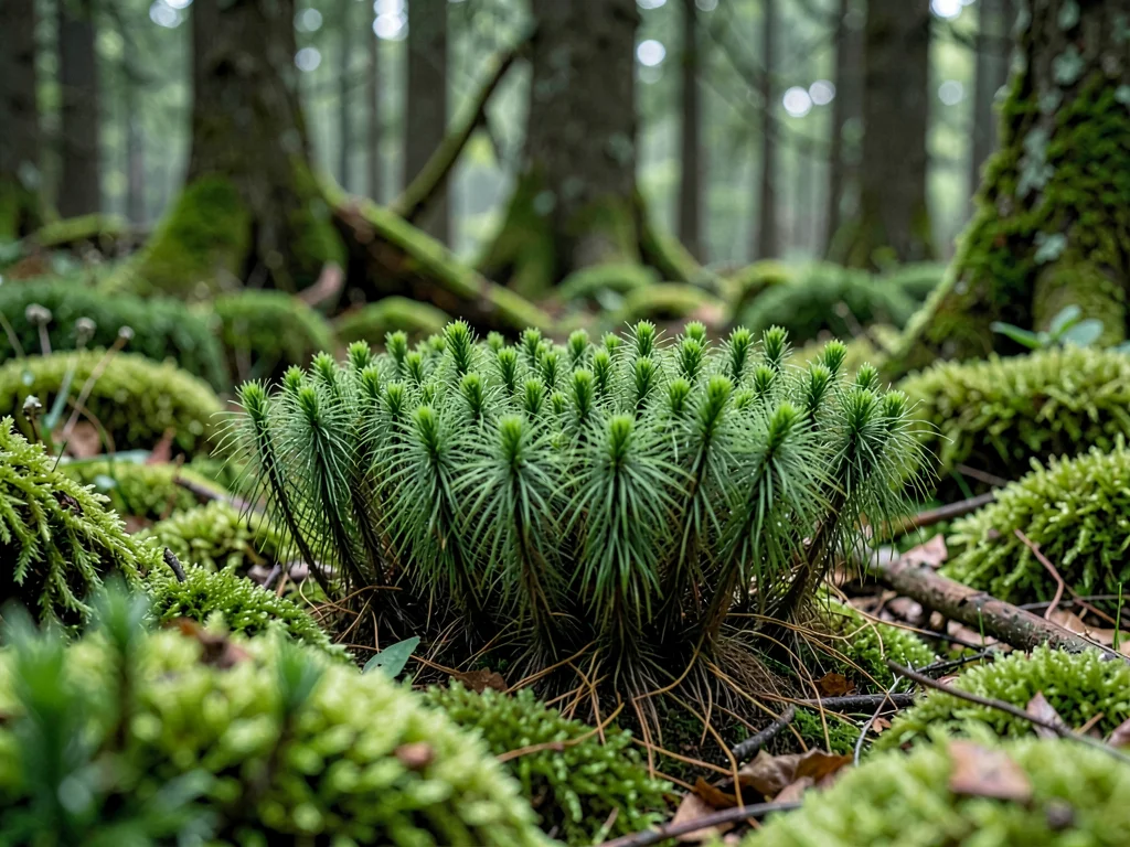 Clubmoss colony showing ancient plant lineage