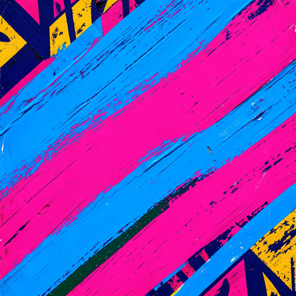 Bold diagonal stripes in electric blue and hot pink, graphic design background