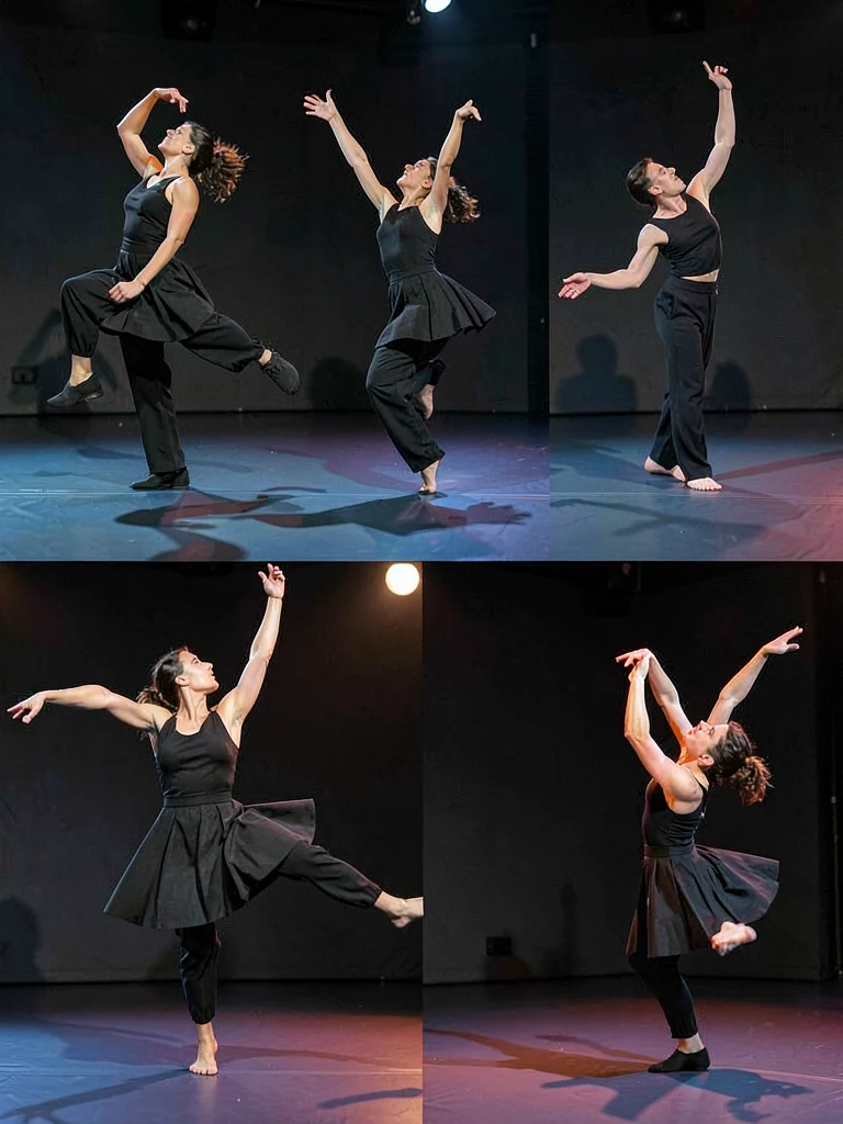Dancer multiple poses