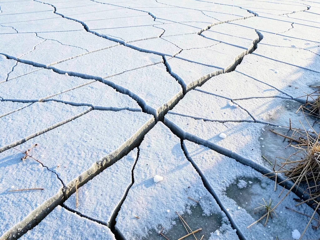 Crack pattern showing stress distribution