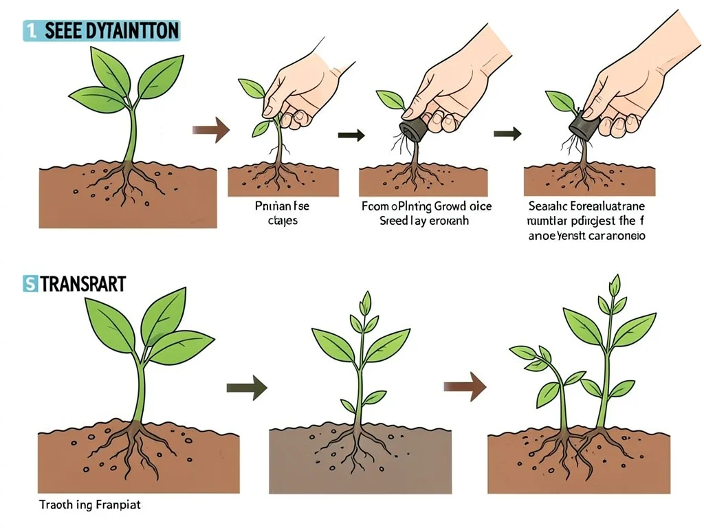 Seed germination process diagram