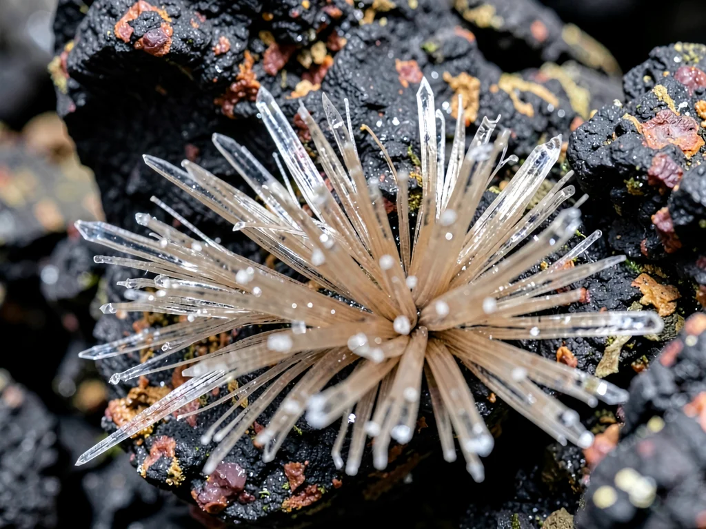 Pele's hair cluster of volcanic glass threads