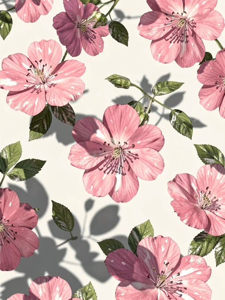 Flower shadow print