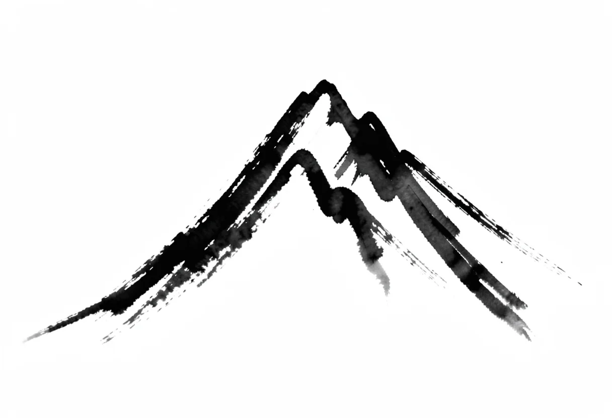 Mountain peak single stroke