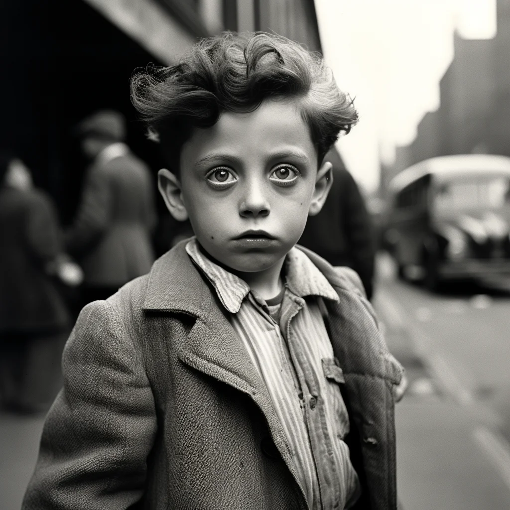 Vivian Maier photo or ugly and sick kid. street photo