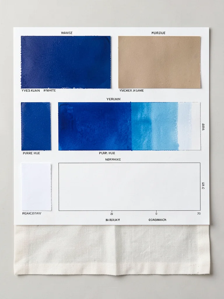 Yves Klein Blue Tint Steps Gouache Chart