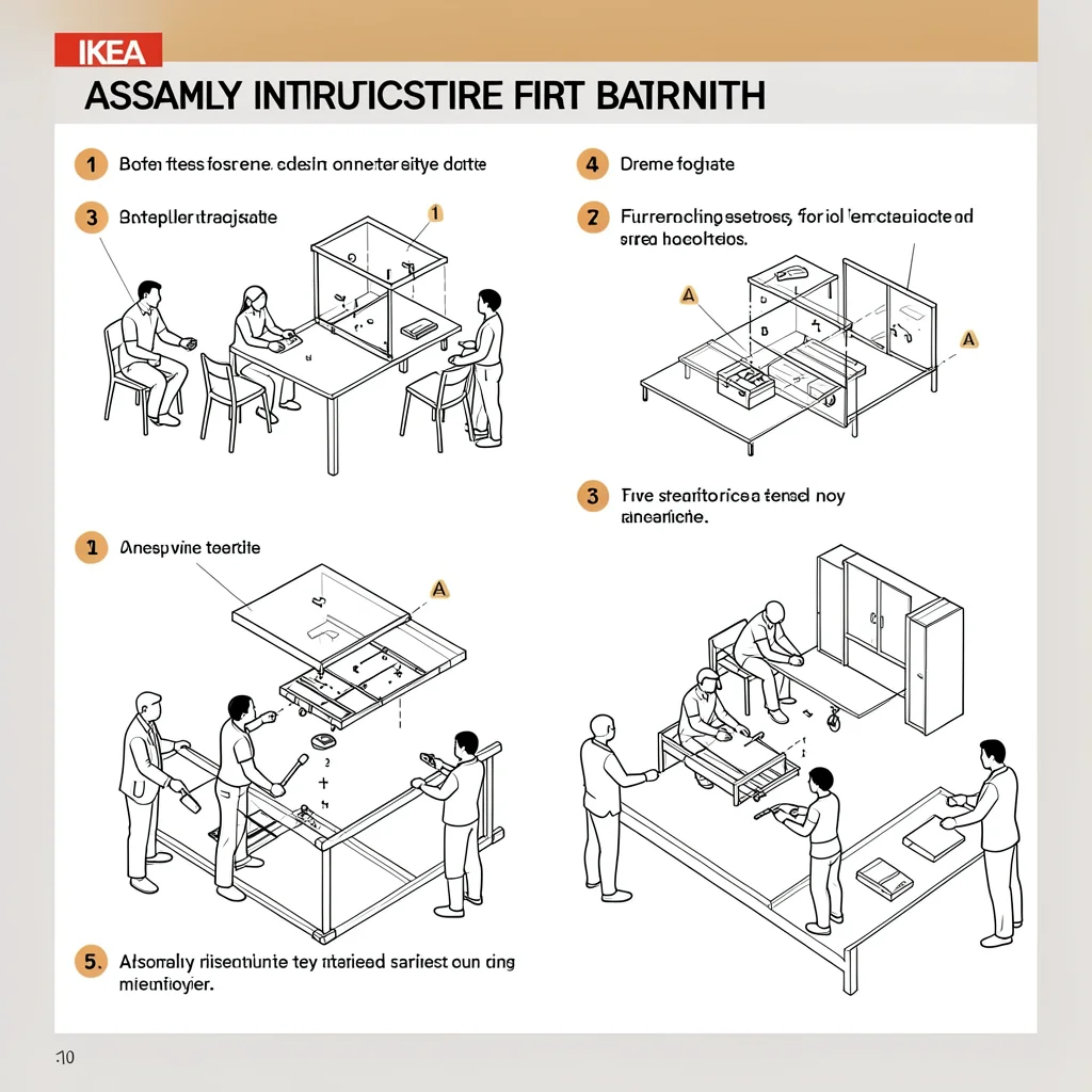 Assembly instructions for a first date with warning triangles