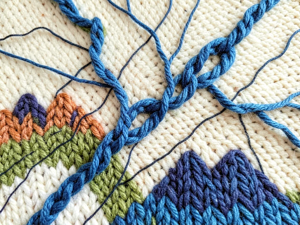 Cable River — Blue Wool Tributaries in Knit