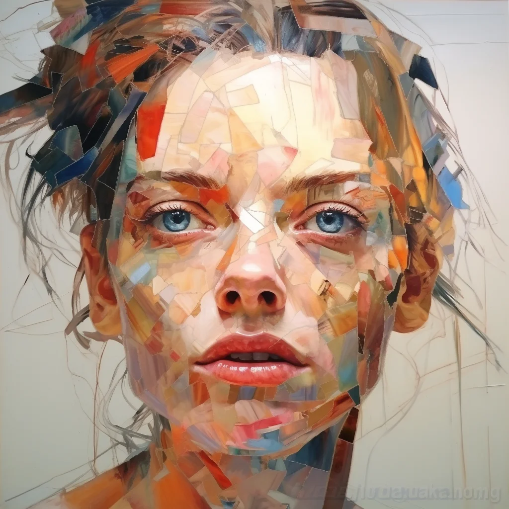 Painting portrait by Jenny Saville. lisa simpson
