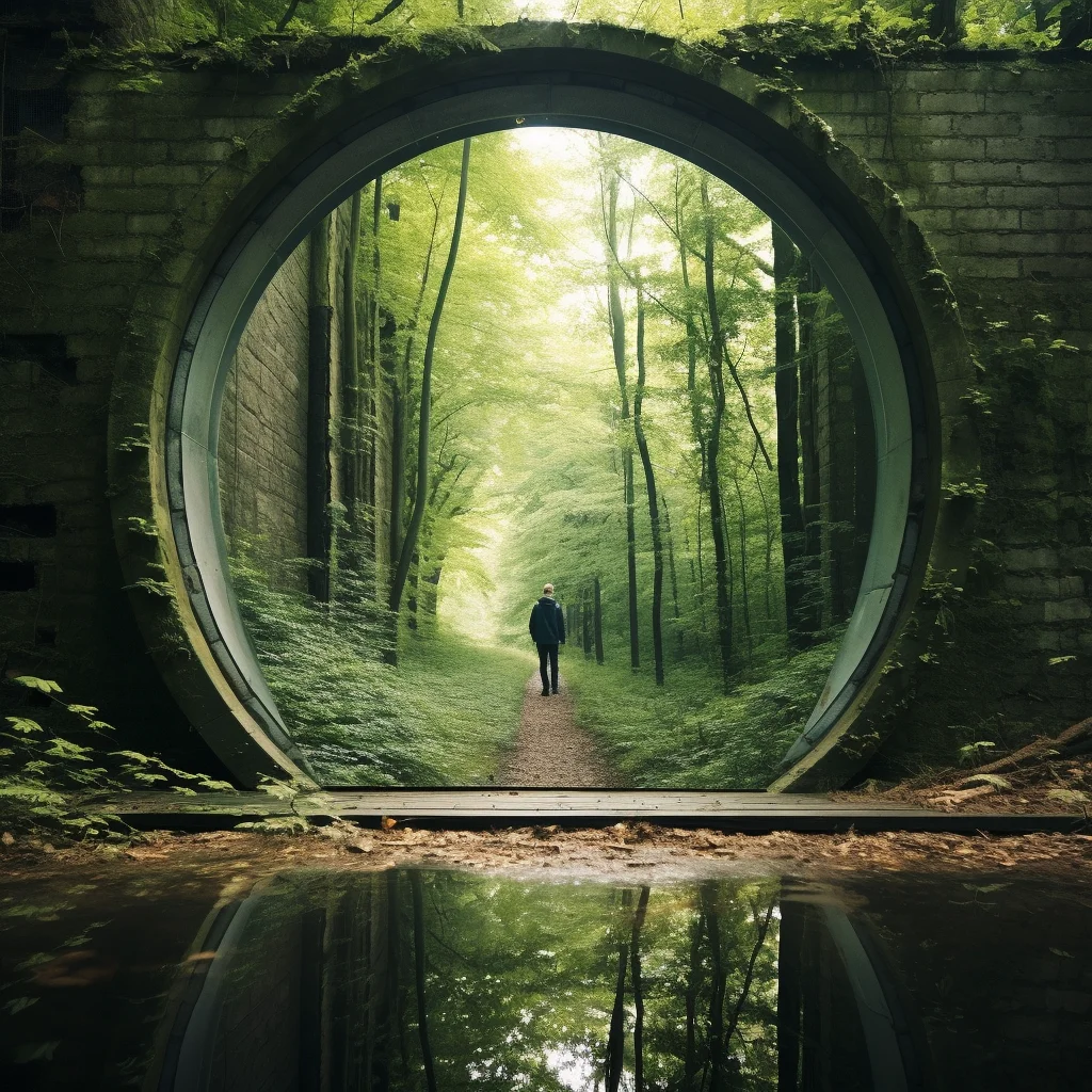 Photo. Mirror Portals Position mirrors as if theyre d