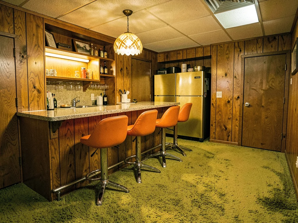 Bar Stool Row at the Wet Bar