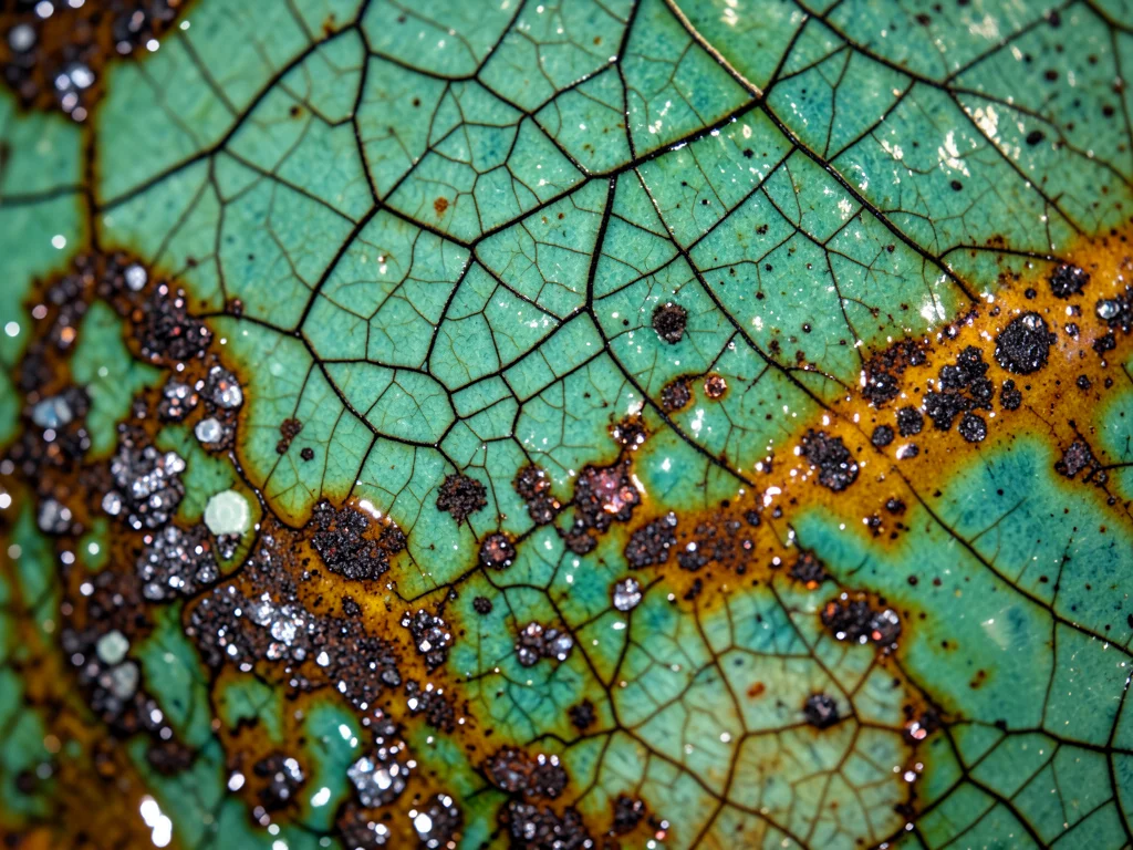 Celadon glaze crackle network, jade green with dark crazing lines, the controlle