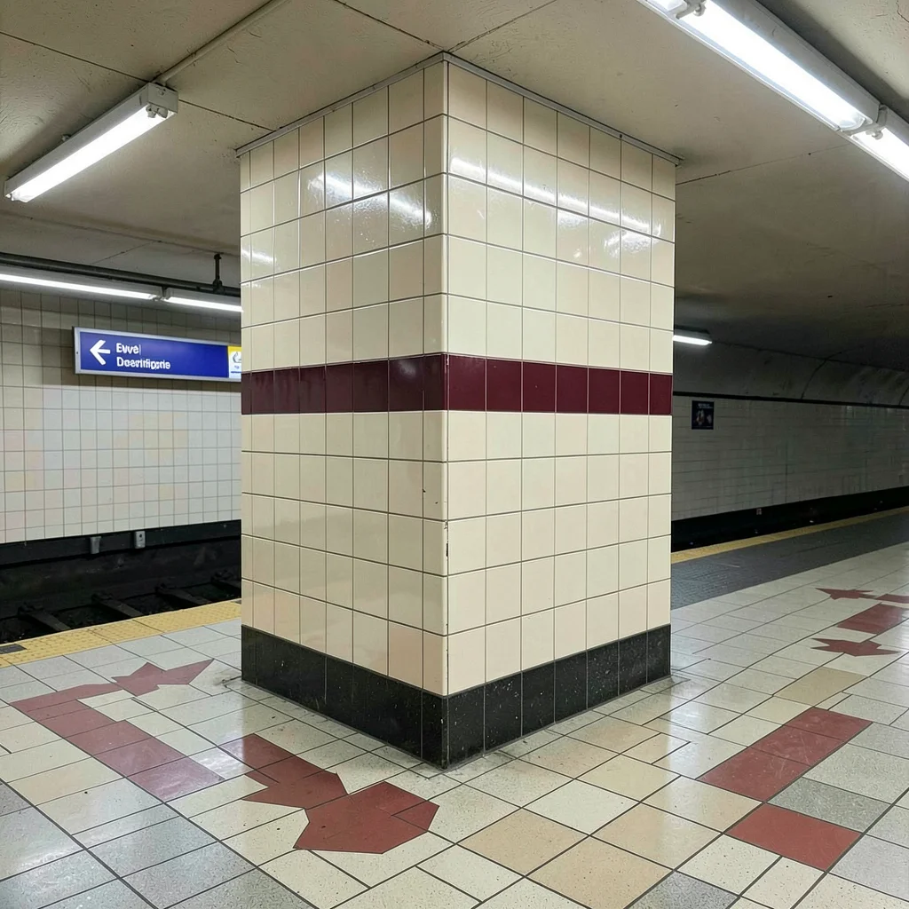 Two-Tone Column Tile Station Identity