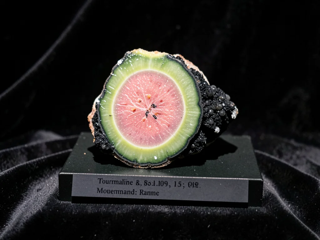 Watermelon Tourmaline Pink Green Cross-Section