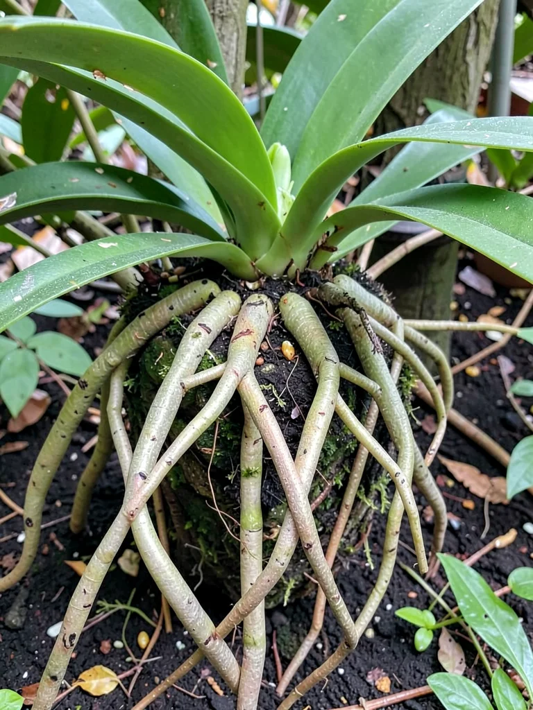 Orchid root system