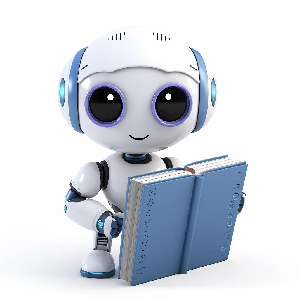 Clean white background 3d plastilina  robot bookmark