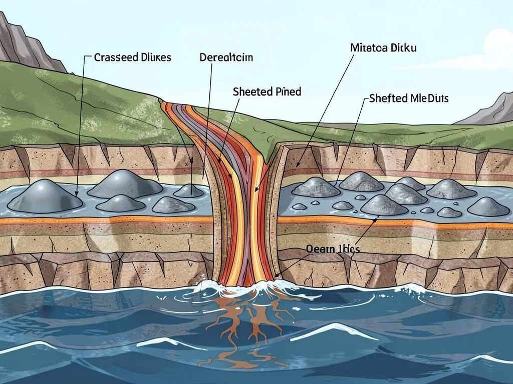 Mid-ocean ridge geological section