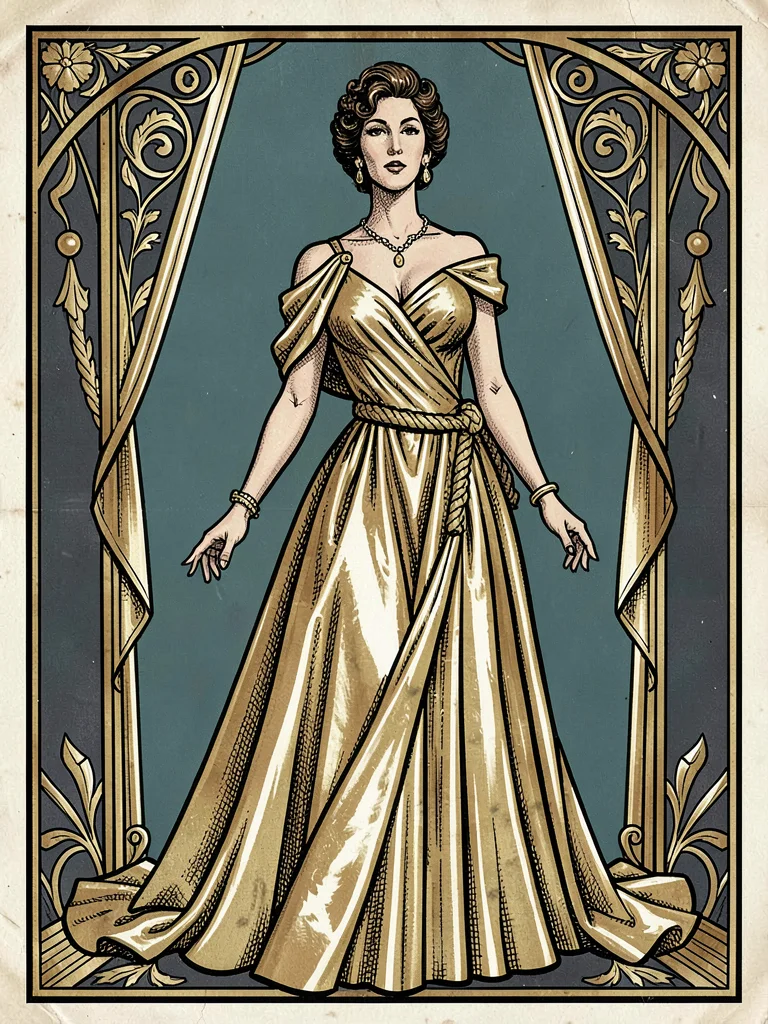 Goddess liquid gold drapery